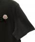 中古・古着 MONCLER (モンクレール) Ｕネック ロゴ Tシャツ ブラック サイズ:S：23000円