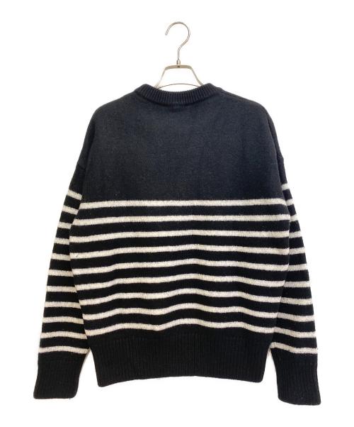 AMIPARIS（アミパリス）AMIPARIS (アミパリス) ハートロゴニット ブラック×ホワイト サイズ:Sの古着・服飾アイテム