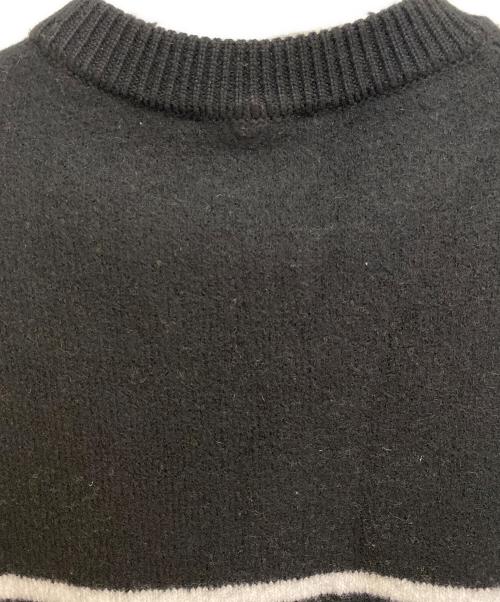 AMIPARIS（アミパリス）AMIPARIS (アミパリス) ハートロゴニット ブラック×ホワイト サイズ:Sの古着・服飾アイテム