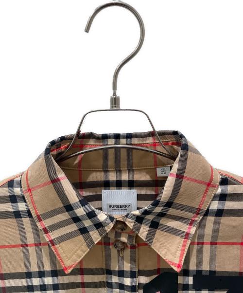 BURBERRY（バーバリー）BURBERRY (バーバリー) ノバチェックシャツワンピース ブラウン×ブラック サイズ:34の古着・服飾アイテム
