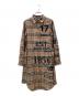 BURBERRY（バーバリー）の古着「ノバチェックシャツワンピース」｜ブラウン×ブラック