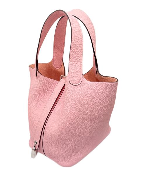 HERMES（エルメス）HERMES (エルメス) ピコタンロック PM ローズサクラ U刻印:2022年 シルバー金具 ローズサクラ サイズ:PMの古着・服飾アイテム
