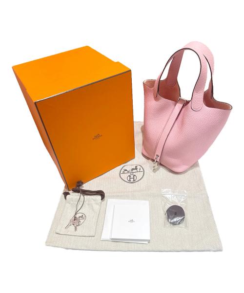 HERMES（エルメス）HERMES (エルメス) ピコタンロック PM ローズサクラ U刻印:2022年 シルバー金具 ローズサクラ サイズ:PMの古着・服飾アイテム