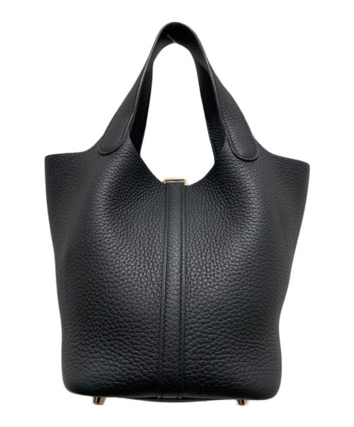 HERMES（エルメス）HERMES (エルメス) ピコタンロックPM ブラック×ゴールド金具 サイズ:PMの古着・服飾アイテム