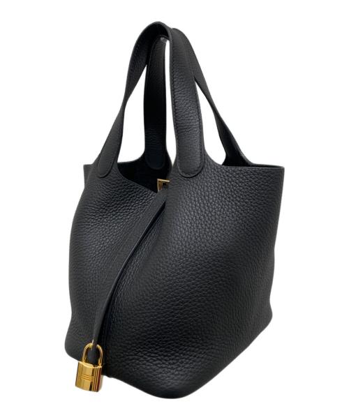 HERMES（エルメス）HERMES (エルメス) ピコタンロックPM ブラック×ゴールド金具 サイズ:PMの古着・服飾アイテム
