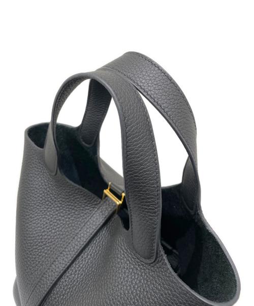 HERMES（エルメス）HERMES (エルメス) ピコタンロックPM ブラック×ゴールド金具 サイズ:PMの古着・服飾アイテム