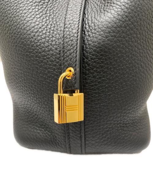 HERMES（エルメス）HERMES (エルメス) ピコタンロックPM ブラック×ゴールド金具 サイズ:PMの古着・服飾アイテム
