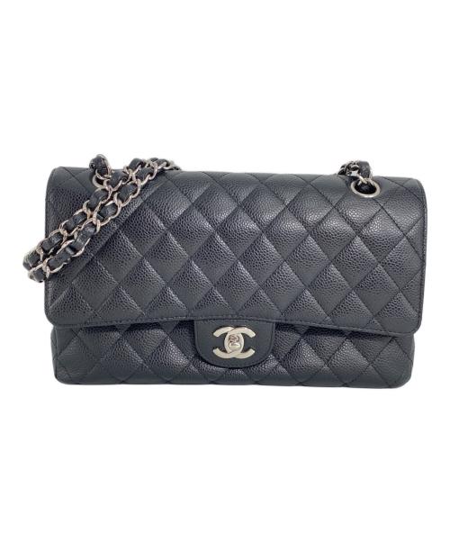 CHANEL（シャネル）CHANEL (シャネル) マトラッセ25 Wフラップェーンショルダーバッグ ブラック サイズ:25の古着・服飾アイテム
