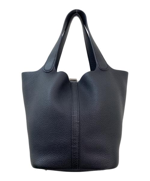 HERMES（エルメス）HERMES (エルメス) ピコタンロックMM/シルバー金具/トリヨンクレマンス/ブラック/Y刻印：2020年製 ブラック サイズ:MMの古着・服飾アイテム