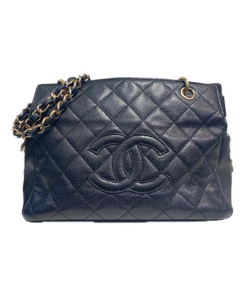 CHANEL（シャネル）CHANEL (シャネル) キャビアスキン チェーンショルダーバッグ ブラックの古着・服飾アイテム