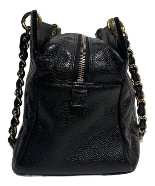 CHANEL（シャネル）CHANEL (シャネル) キャビアスキン チェーンショルダーバッグ ブラックの古着・服飾アイテム