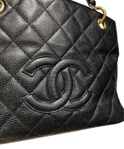 CHANEL（シャネル）CHANEL (シャネル) キャビアスキン チェーンショルダーバッグ ブラックの古着・服飾アイテム