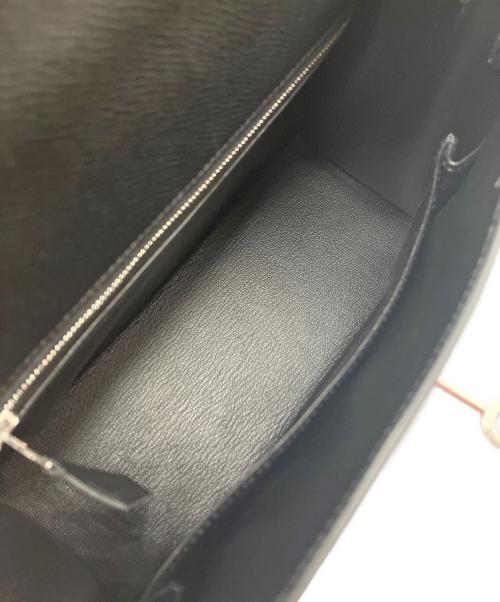 HERMES（エルメス）HERMES (エルメス) ケリー25 外縫い/シルバー金具/ヴォーエプソン/ブラック/B刻印 ブラック サイズ:25の古着・服飾アイテム