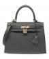 HERMES（エルメス）の古着「ケリー25 外縫い/Kelly25 Sellier/シルバー金具/ヴォーエプソン/ブラック/B刻印」｜ブラック