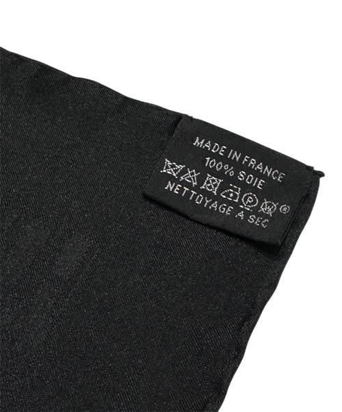 HERMES（エルメス）HERMES (エルメス) ミニスカーフ　グランH ブラックの古着・服飾アイテム