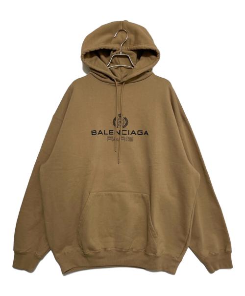 BALENCIAGA（バレンシアガ）BALENCIAGA (バレンシアガ) フロントロゴパーカー ブラウン サイズ:Mの古着・服飾アイテム