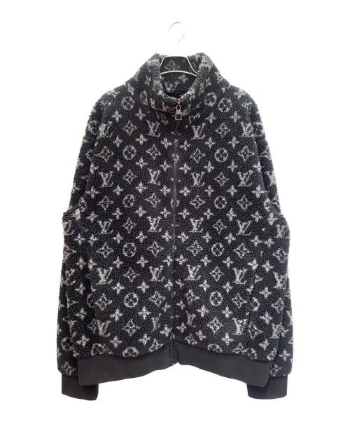 LOUIS VUITTON（ルイ ヴィトン）LOUIS VUITTON (ルイ ヴィトン) モノグラム フリースジャケット ブラック×グレー サイズ:XLの古着・服飾アイテム