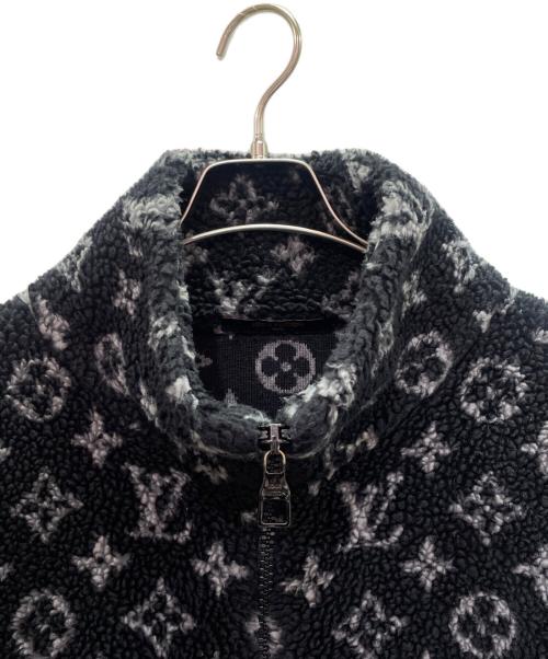 LOUIS VUITTON（ルイ ヴィトン）LOUIS VUITTON (ルイ ヴィトン) モノグラム フリースジャケット ブラック×グレー サイズ:XLの古着・服飾アイテム