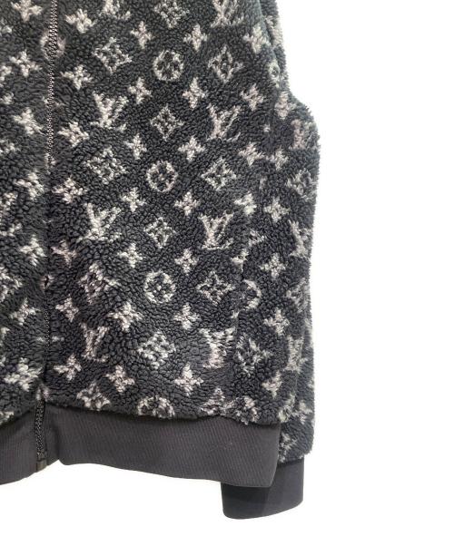 LOUIS VUITTON（ルイ ヴィトン）LOUIS VUITTON (ルイ ヴィトン) モノグラム フリースジャケット ブラック×グレー サイズ:XLの古着・服飾アイテム