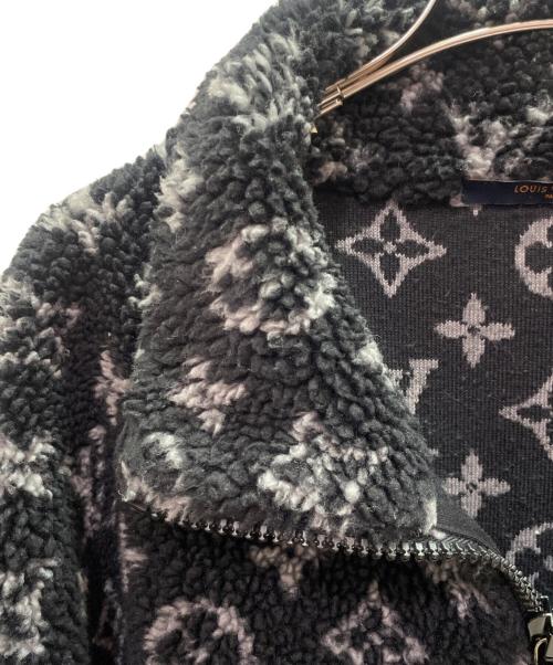 LOUIS VUITTON（ルイ ヴィトン）LOUIS VUITTON (ルイ ヴィトン) モノグラム フリースジャケット ブラック×グレー サイズ:XLの古着・服飾アイテム