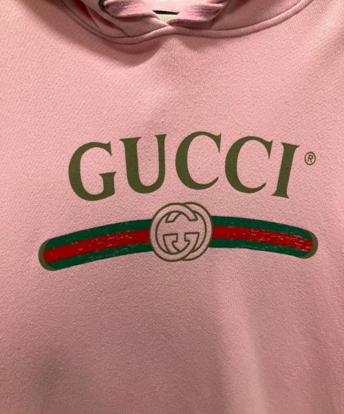 GUCCI（グッチ）GUCCI (グッチ) ドラゴン刺繍ヴィンテージロゴパーカー スカイブルー サイズ:XSの古着・服飾アイテム