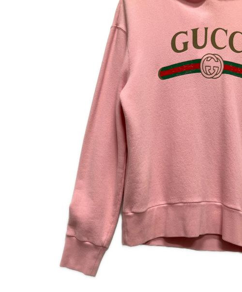 GUCCI（グッチ）GUCCI (グッチ) ドラゴン刺繍ヴィンテージロゴパーカー スカイブルー サイズ:XSの古着・服飾アイテム
