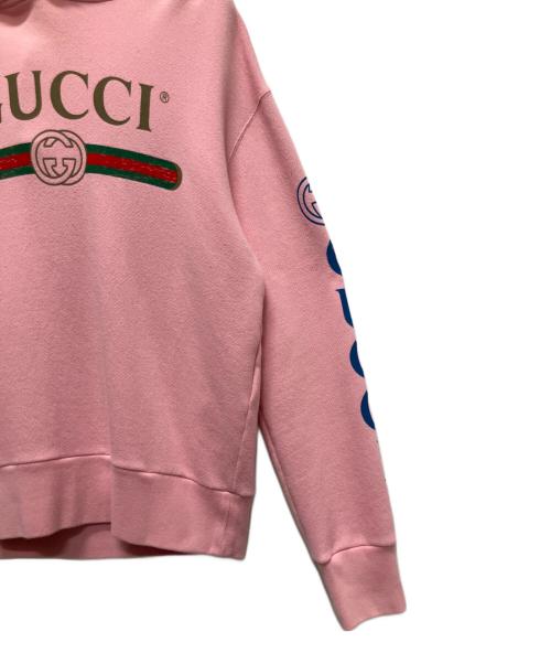 GUCCI（グッチ）GUCCI (グッチ) ドラゴン刺繍ヴィンテージロゴパーカー スカイブルー サイズ:XSの古着・服飾アイテム