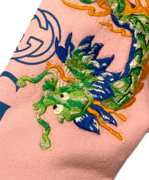 GUCCI（グッチ）GUCCI (グッチ) ドラゴン刺繍ヴィンテージロゴパーカー スカイブルー サイズ:XSの古着・服飾アイテム