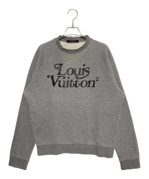 LOUIS VUITTON（ルイ ヴィトン）LOUIS VUITTON (ルイ ヴィトン) NIGO (ニゴ―) スクエアードLVクルーネックスウェット グレー サイズ:XSの古着・服飾アイテム
