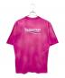 BALENCIAGA (バレンシアガ) キャンペーンロゴ 加工Tシャツ ショッキングピンク サイズ:XXS：40000円