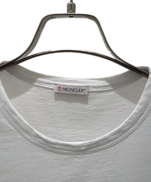 MONCLER（モンクレール）MONCLER (モンクレール) MAGLIA t-shirt/ロゴTシャツ ホワイト サイズ:Lの古着・服飾アイテム
