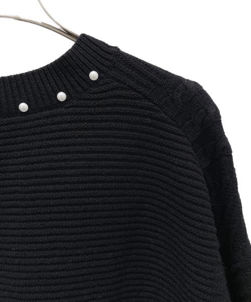 CHANEL（シャネル）CHANEL (シャネル) ココボタンパールトリムカーディガン ブラック サイズ:38の古着・服飾アイテム