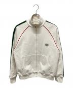 GUCCIグッチ）の古着「ウェブラインスウェットトラックジャケット」｜ホワイト