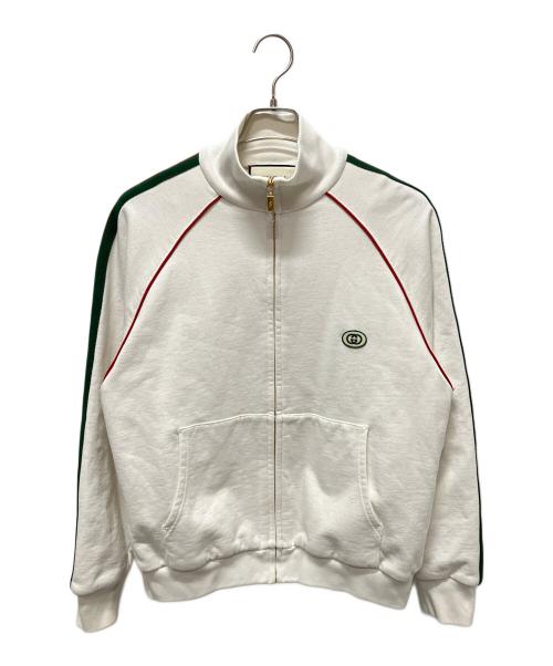 GUCCI（グッチ）GUCCI (グッチ) ウェブラインスウェットトラックジャケット ホワイト サイズ:XSの古着・服飾アイテム