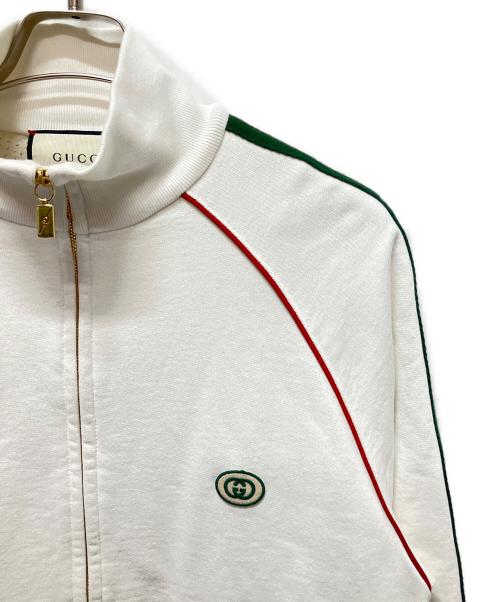 GUCCI（グッチ）GUCCI (グッチ) ウェブラインスウェットトラックジャケット ホワイト サイズ:XSの古着・服飾アイテム