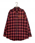 DOLCE & GABBANAドルチェ＆ガッバーナ）の古着「チェックネルシャツ」｜レッド