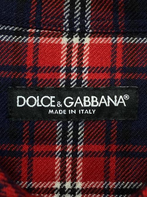DOLCE & GABBANA（ドルチェ＆ガッバーナ）DOLCE & GABBANA (ドルチェ＆ガッバーナ) チェックネルシャツ レッド サイズ:46の古着・服飾アイテム