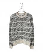 CHANELシャネル）の古着「ココマークジャガードニット」｜ベージュ×オリーブ