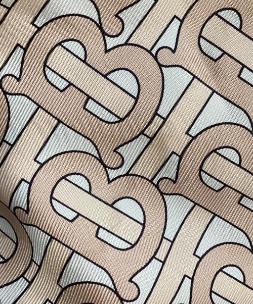 BURBERRY（バーバリー）BURBERRY (バーバリー) TBモノグラムシルクシャツ ピンク サイズ:34の古着・服飾アイテム