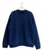 LOUIS VUITTONルイ ヴィトン）の古着「モノグラムジャガードスウェット」｜ブルー×ネイビー
