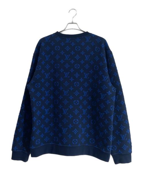 LOUIS VUITTON（ルイ ヴィトン）LOUIS VUITTON (ルイ ヴィトン) モノグラムジャガードスウェット ブルー×ネイビー サイズ:XXLの古着・服飾アイテム
