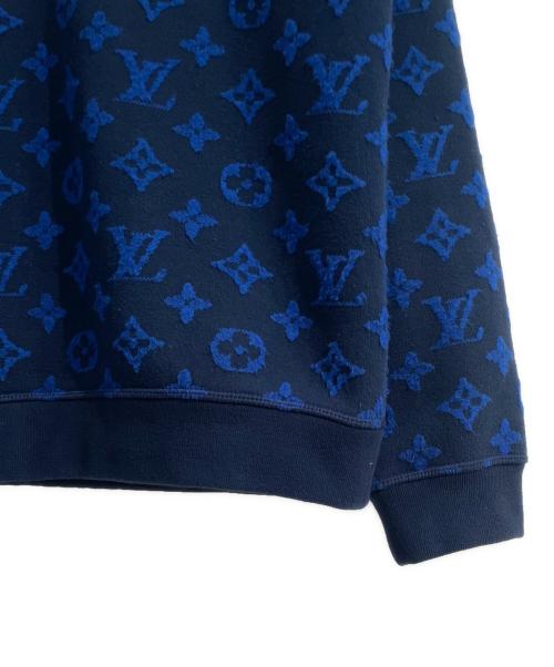 LOUIS VUITTON（ルイ ヴィトン）LOUIS VUITTON (ルイ ヴィトン) モノグラムジャガードスウェット ブルー×ネイビー サイズ:XXLの古着・服飾アイテム