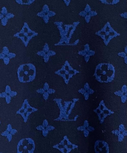 LOUIS VUITTON（ルイ ヴィトン）LOUIS VUITTON (ルイ ヴィトン) モノグラムジャガードスウェット ブルー×ネイビー サイズ:XXLの古着・服飾アイテム