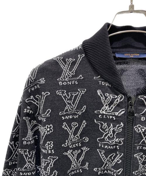 LOUIS VUITTON（ルイ ヴィトン）LOUIS VUITTON (ルイ ヴィトン) LVカートゥーンジップアップスウェット ブラック サイズ:XLの古着・服飾アイテム