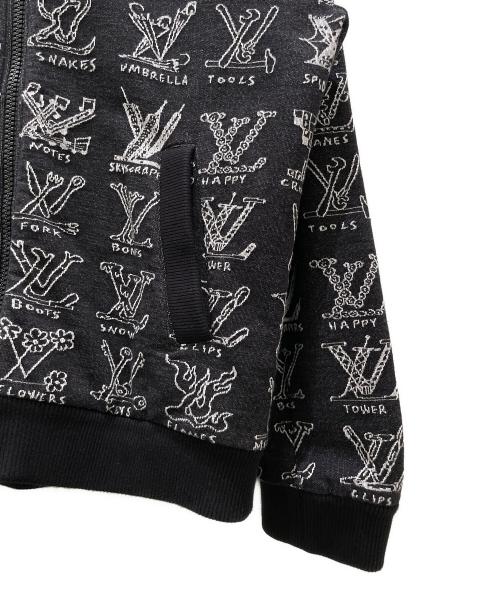 LOUIS VUITTON（ルイ ヴィトン）LOUIS VUITTON (ルイ ヴィトン) LVカートゥーンジップアップスウェット ブラック サイズ:XLの古着・服飾アイテム