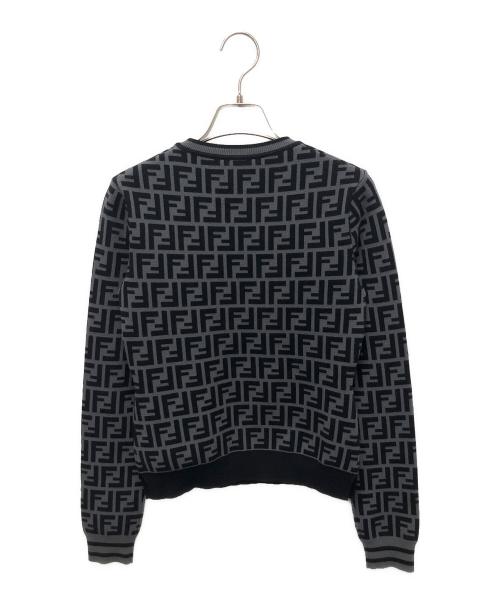 FENDI（フェンディ）FENDI (フェンディ) ズッカニット グレー×ブラック サイズ:38の古着・服飾アイテム