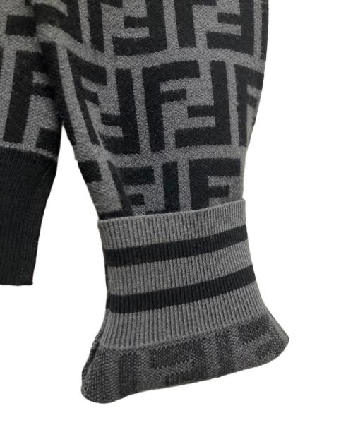 FENDI（フェンディ）FENDI (フェンディ) ズッカニット グレー×ブラック サイズ:38の古着・服飾アイテム