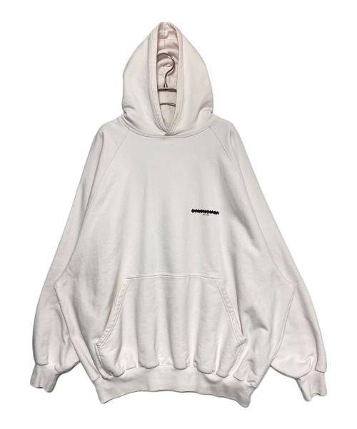 BALENCIAGA（バレンシアガ）BALENCIAGA (バレンシアガ) テーピングロゴ オーバーサイズ パーカー ピンク サイズ:Lの古着・服飾アイテム
