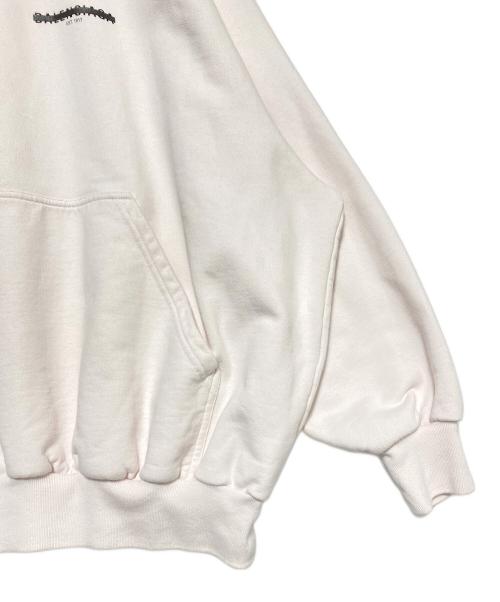 BALENCIAGA（バレンシアガ）BALENCIAGA (バレンシアガ) テーピングロゴ オーバーサイズ パーカー ピンク サイズ:Lの古着・服飾アイテム