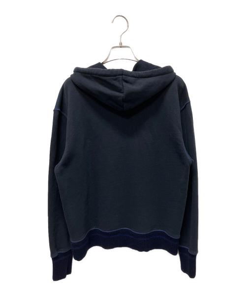 LOEWE（ロエベ）LOEWE (ロエベ) アナグラム刺繍リブニットパーカー ネイビー サイズ:Ｓの古着・服飾アイテム